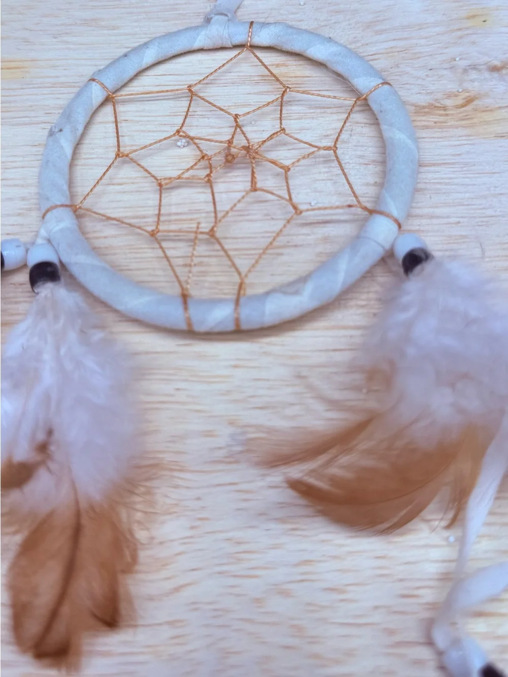 Kids Boho Feather Dreamcatcher Mobile - Cream & Tan